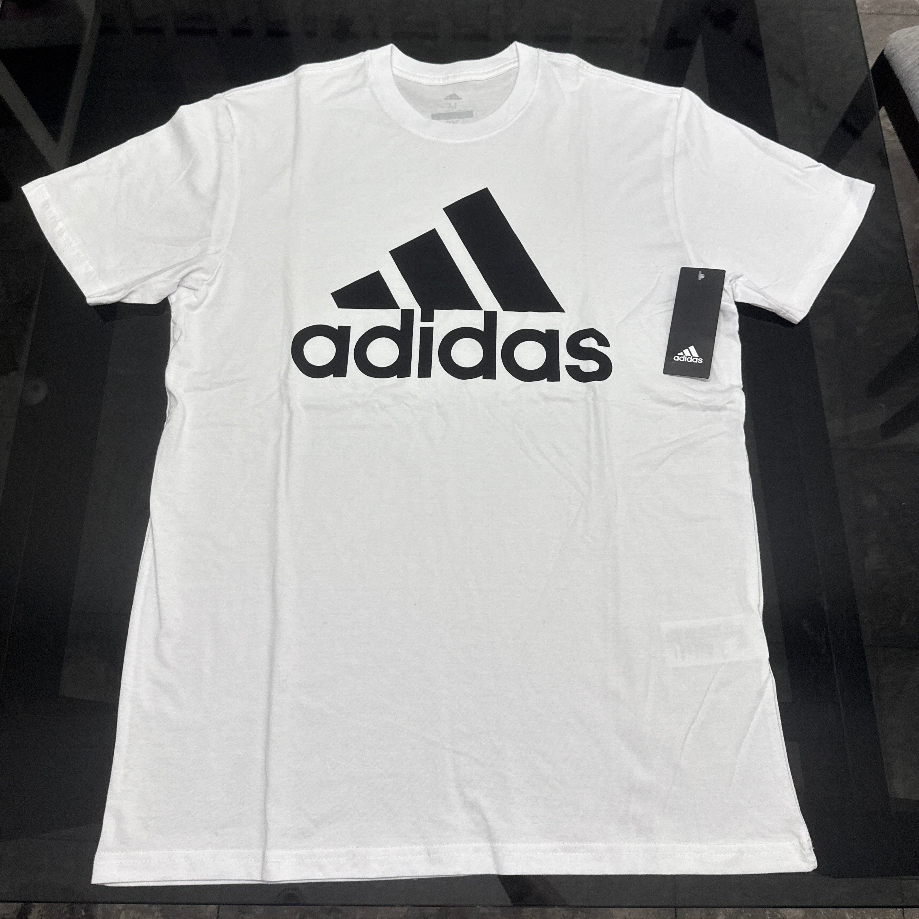 Adidas - Remera Blanca con Logo Negro Frente