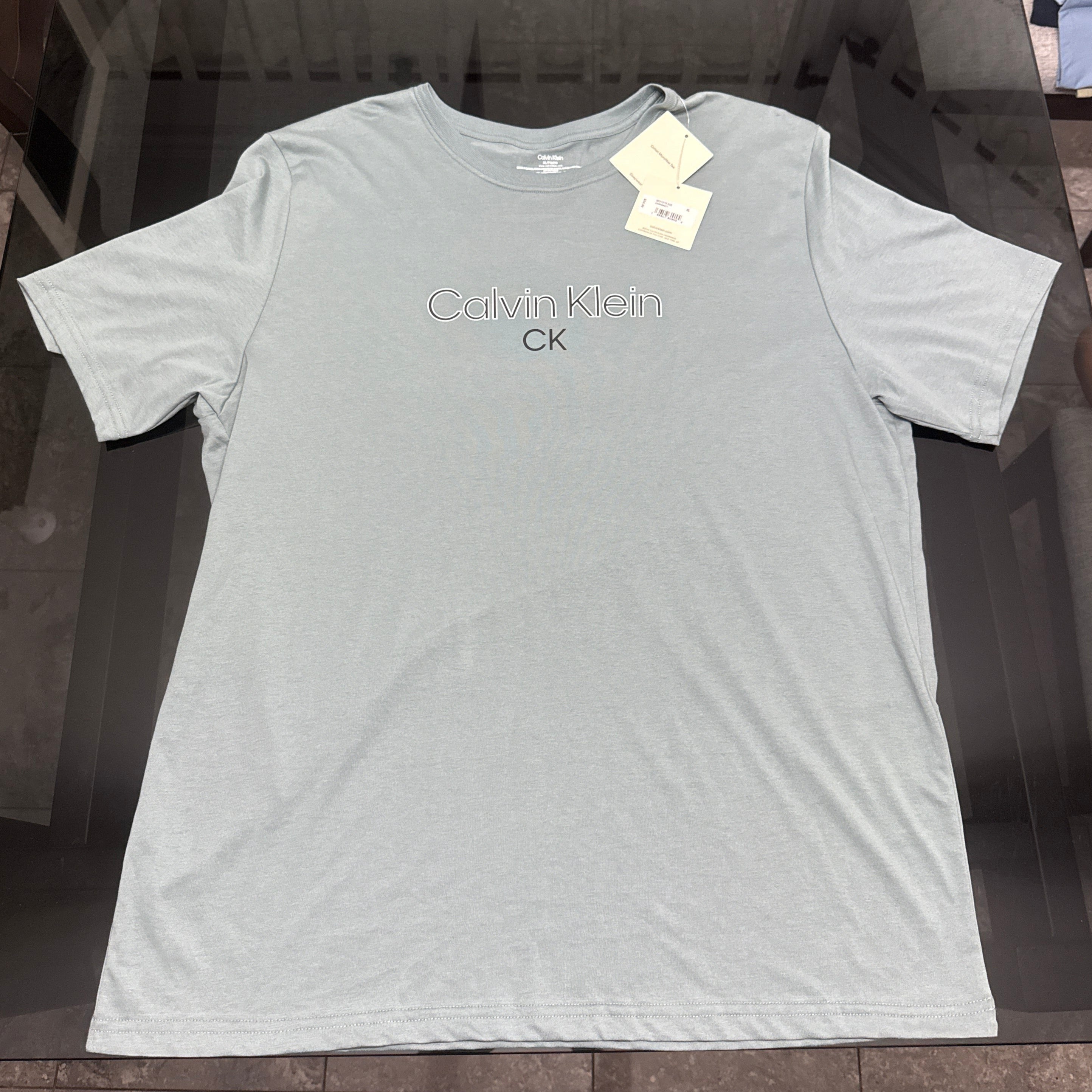 Calvin Klein - Remera Algodón y Microfibra Frente