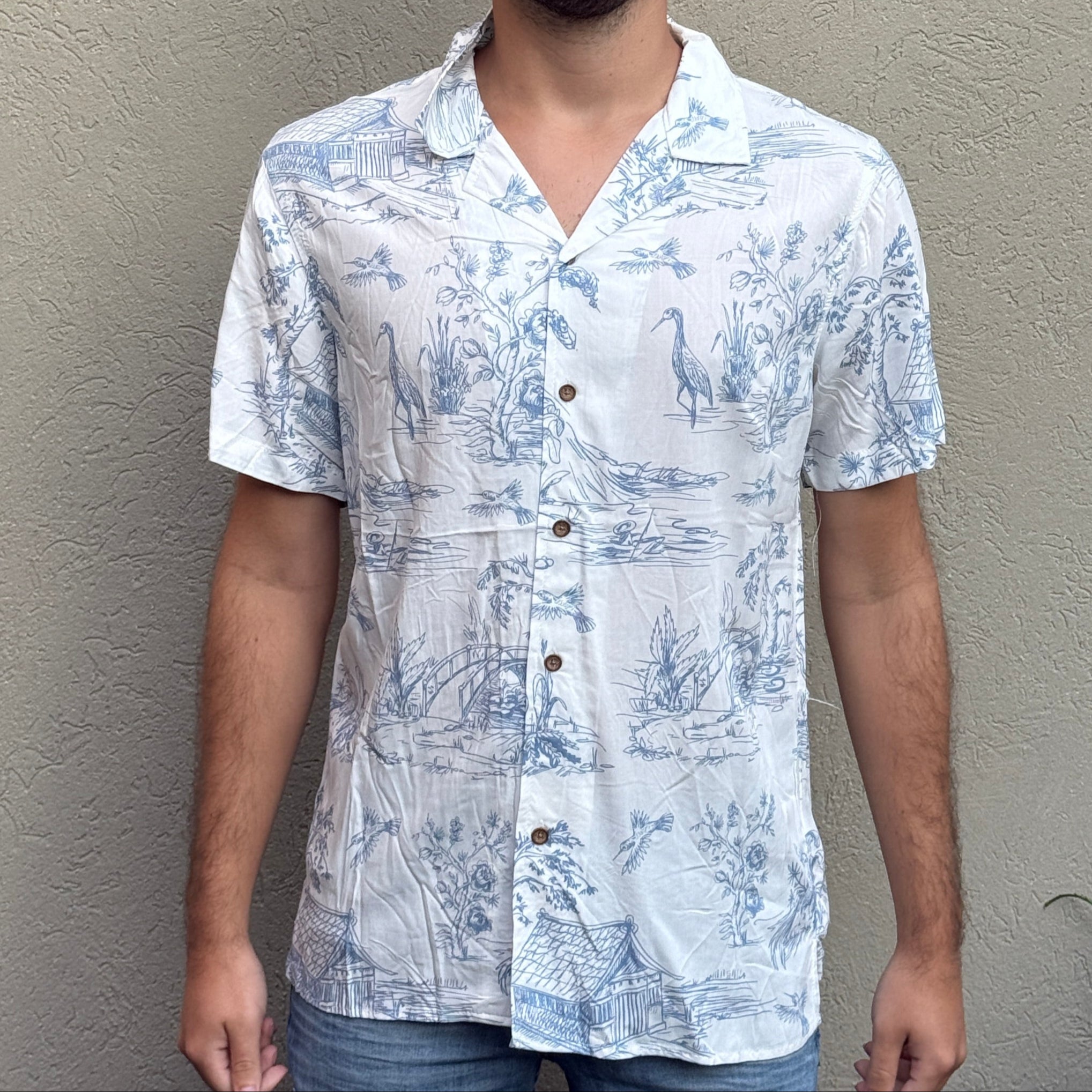 Distortion - Camisa Blanca con Dibujos Frente