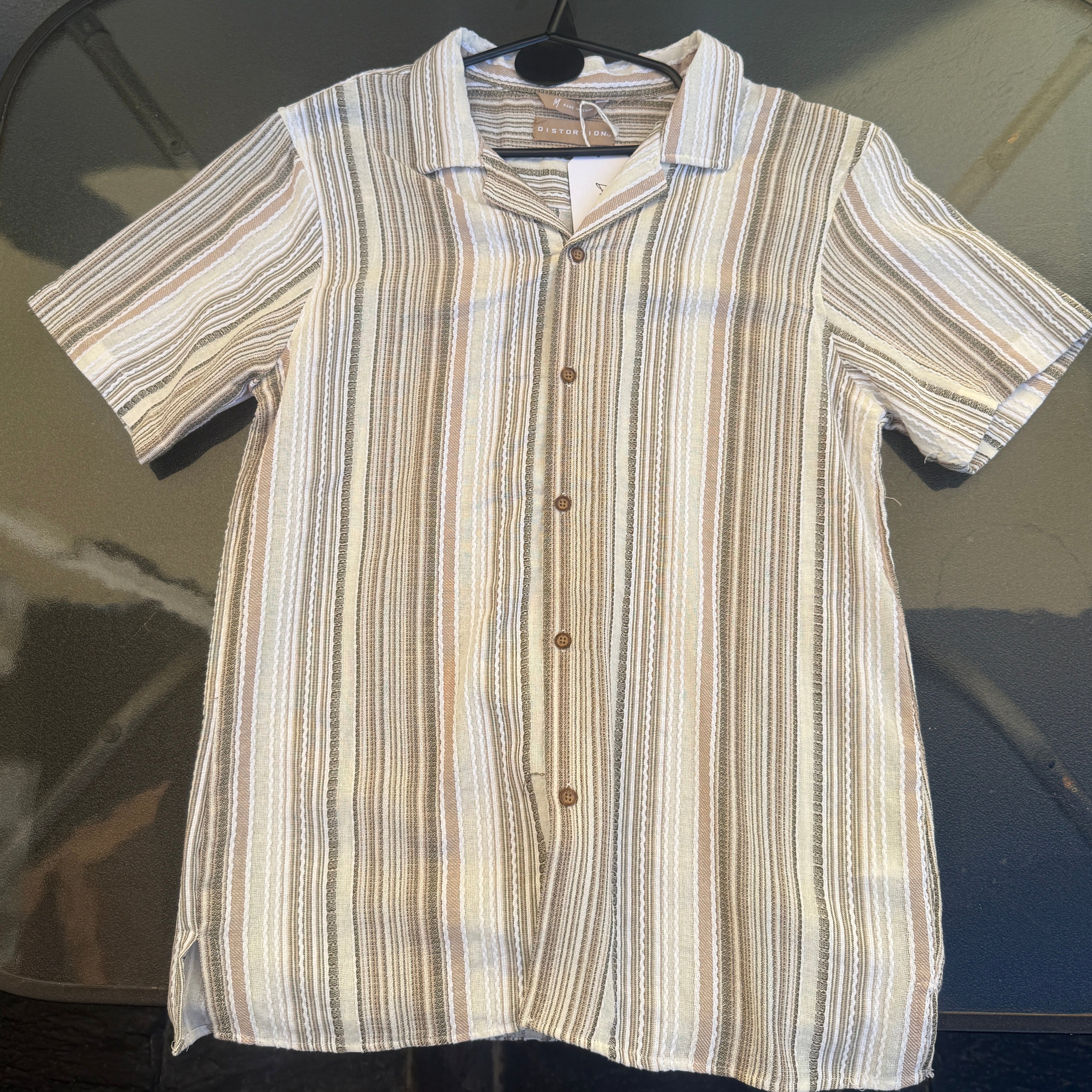 Distortion - Camisa con Rayas Doblada