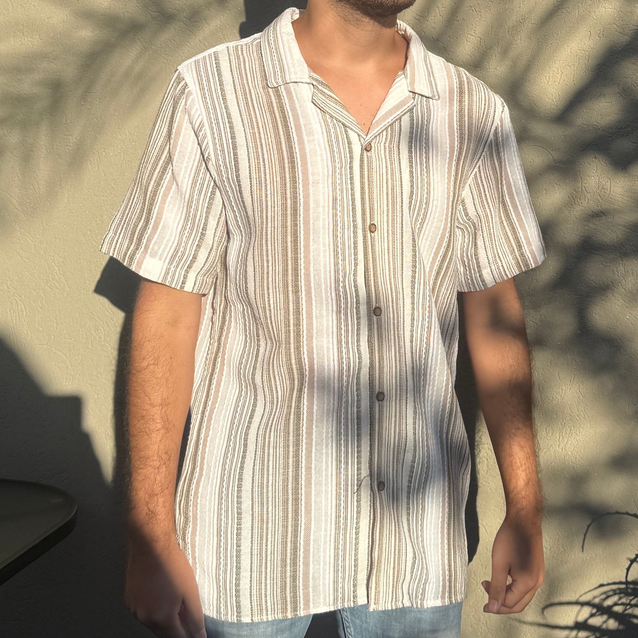 Distortion - Camisa con Rayas Frente