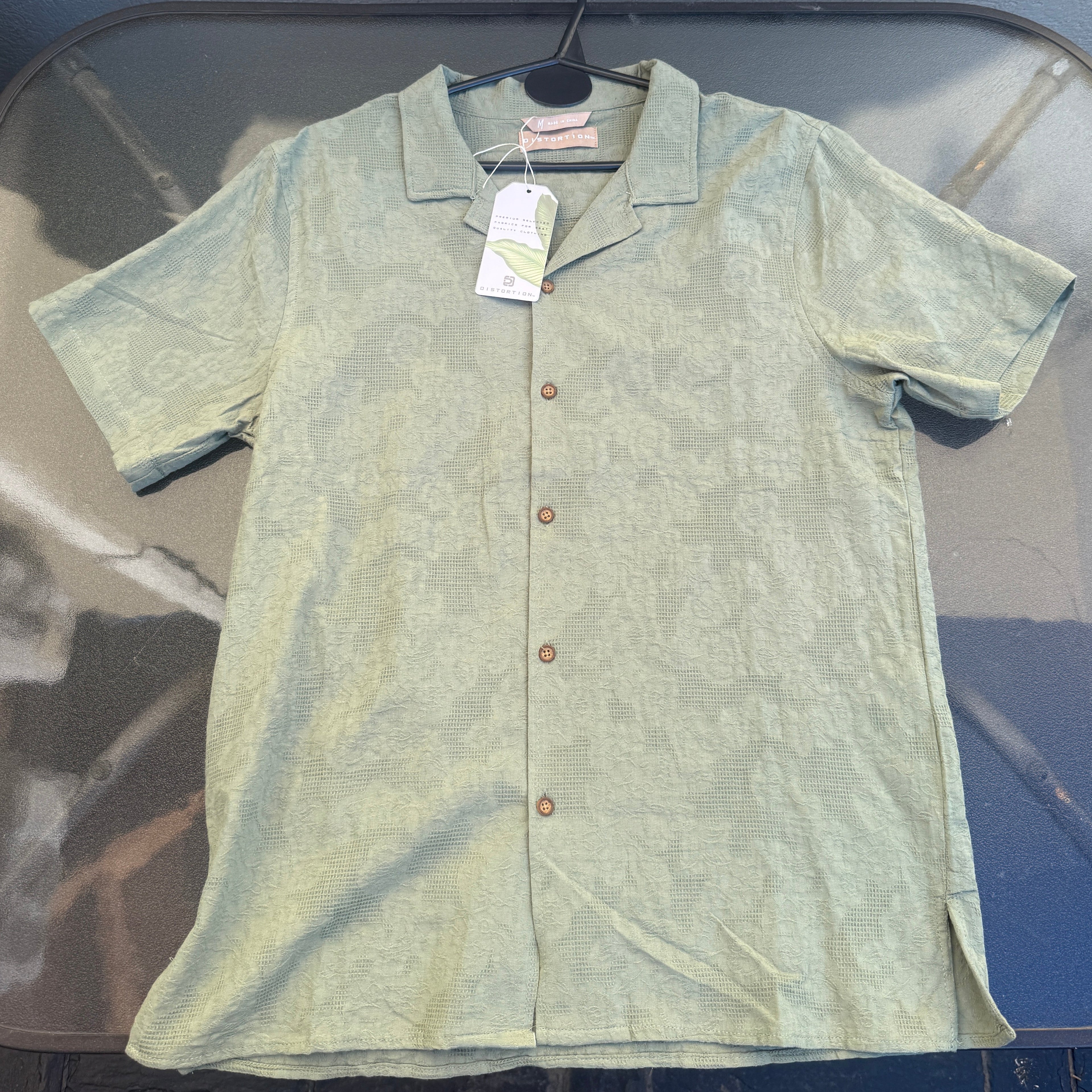 Distortion - Camisa con Rosas Doblada