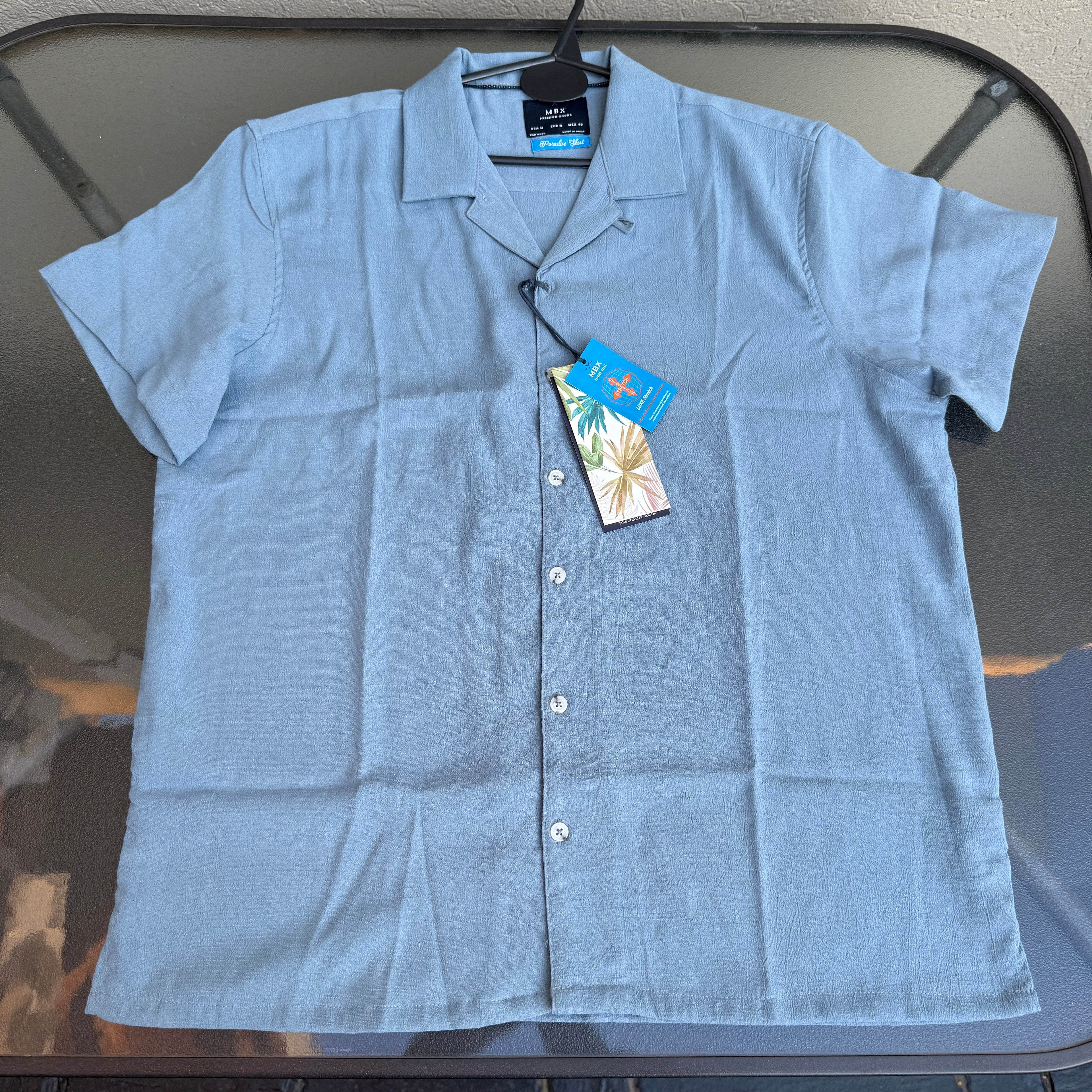 MBX - Camisa Azul Lisa Frente