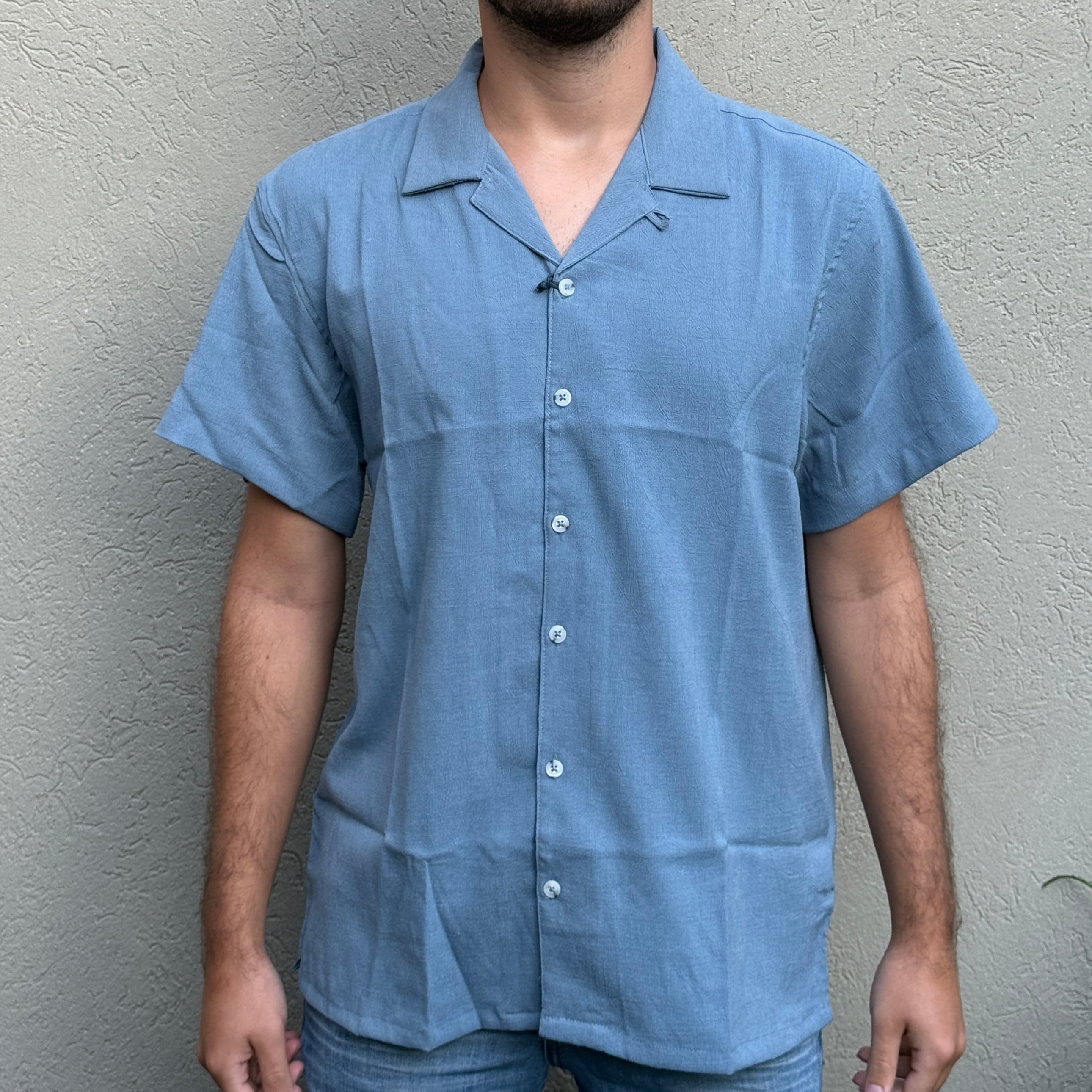 MBX - Camisa Azul Lisa Frente