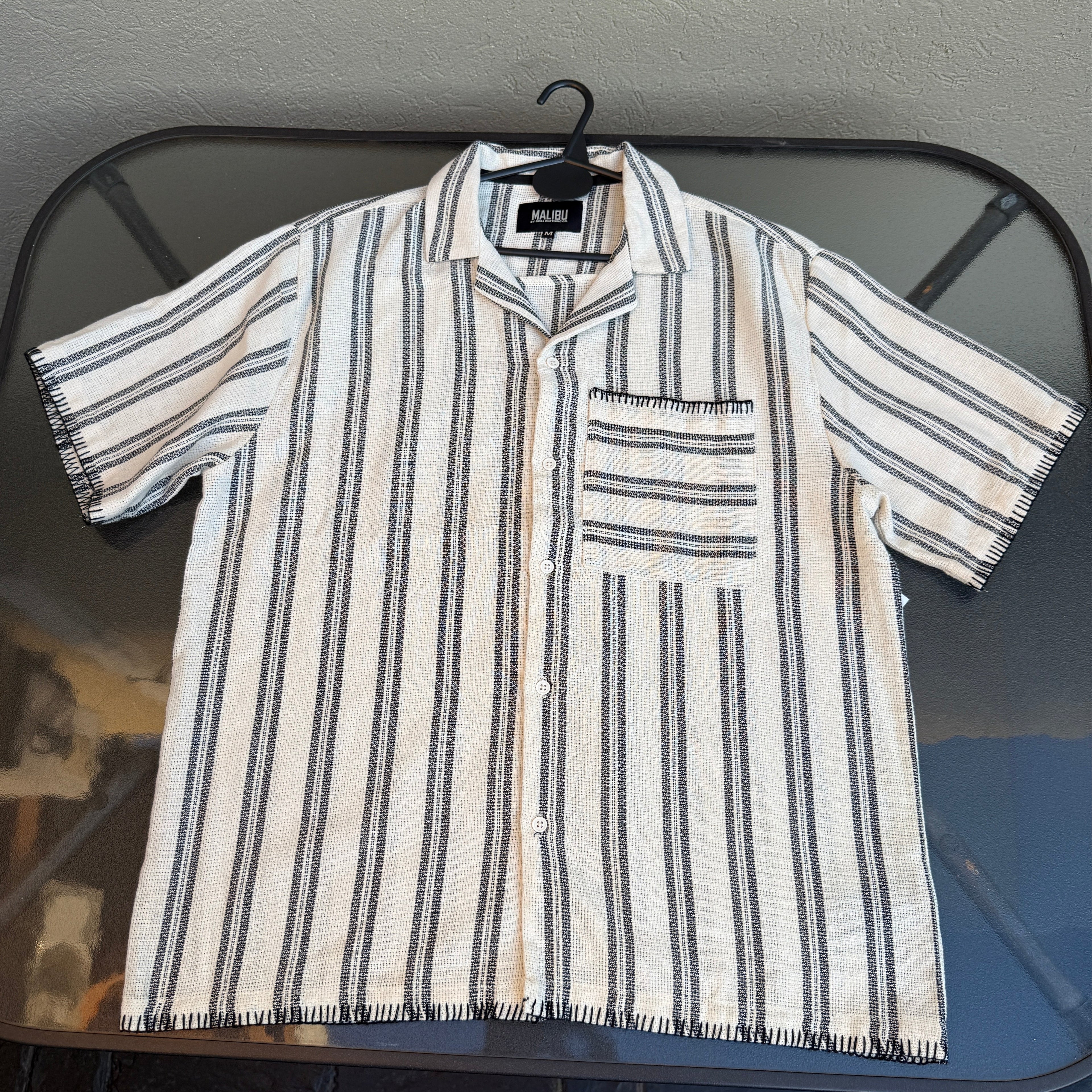 Malibu - Camisas de Rayas Vertical Doblada