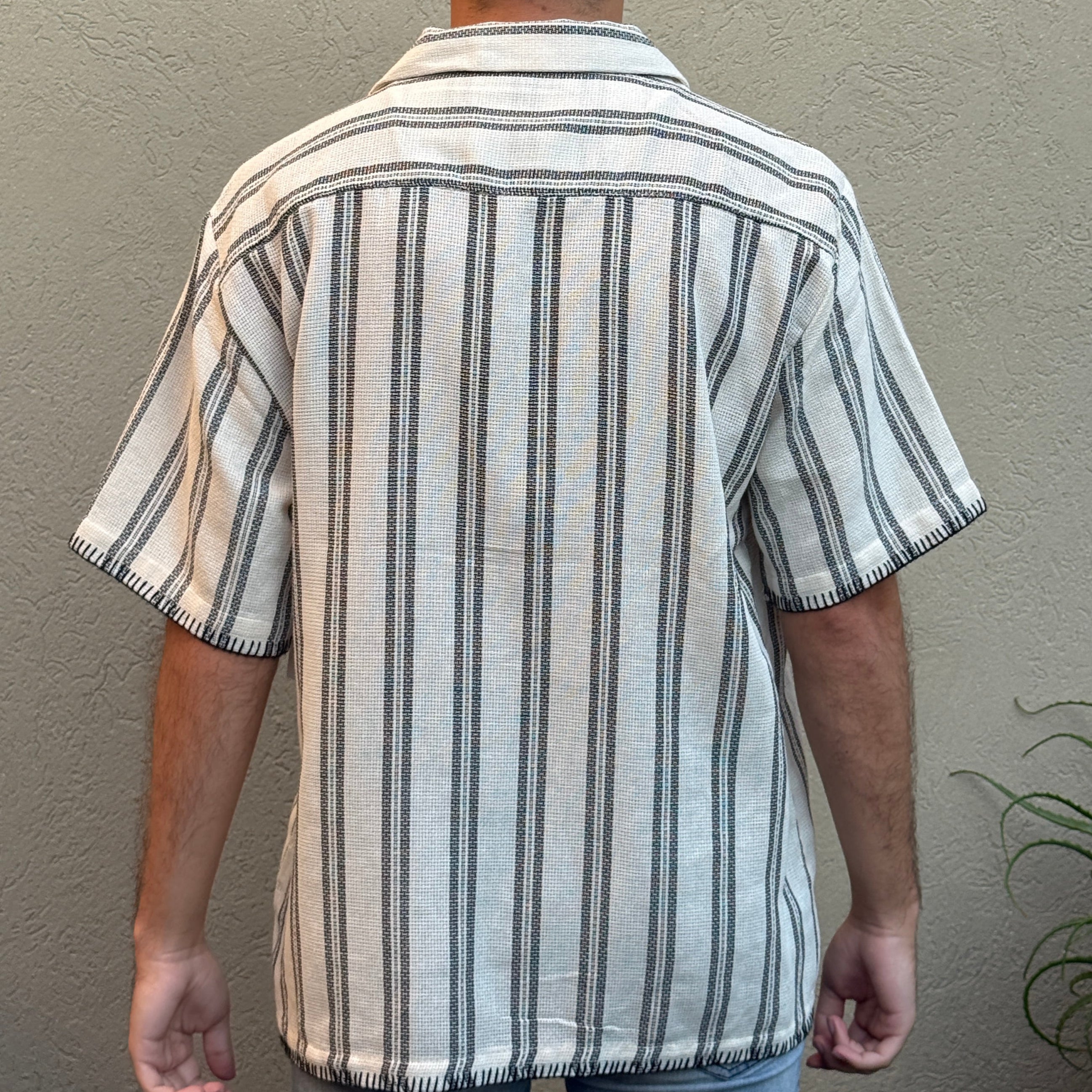 Malibu - Camisas de Rayas Vertical Espalda