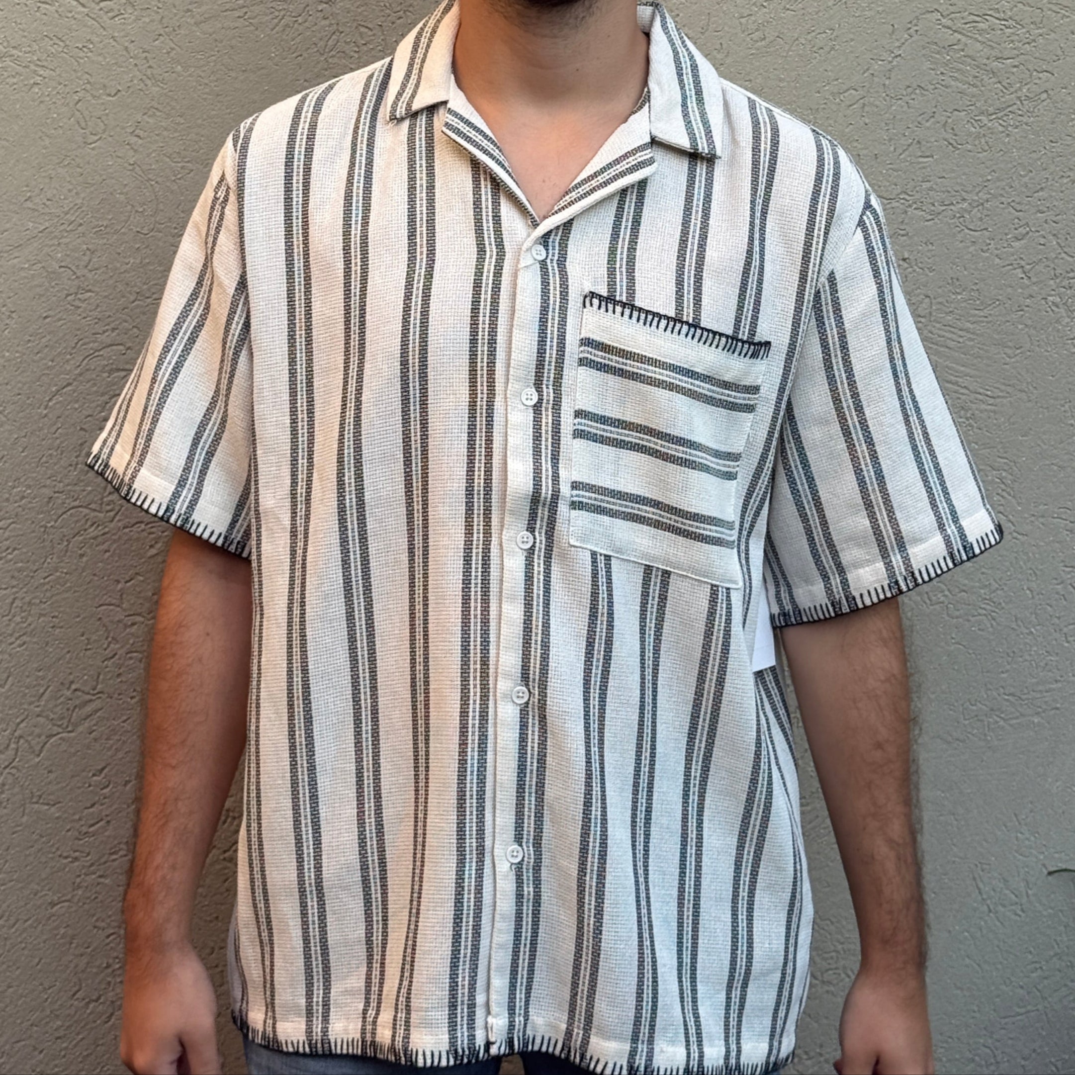 Malibu - Camisas de Rayas Vertical Frente