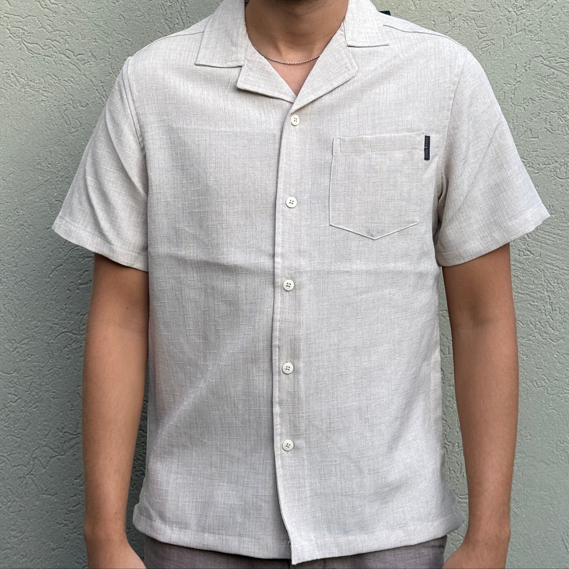 Marc Asher - Camisa Veraniega Beige Frente