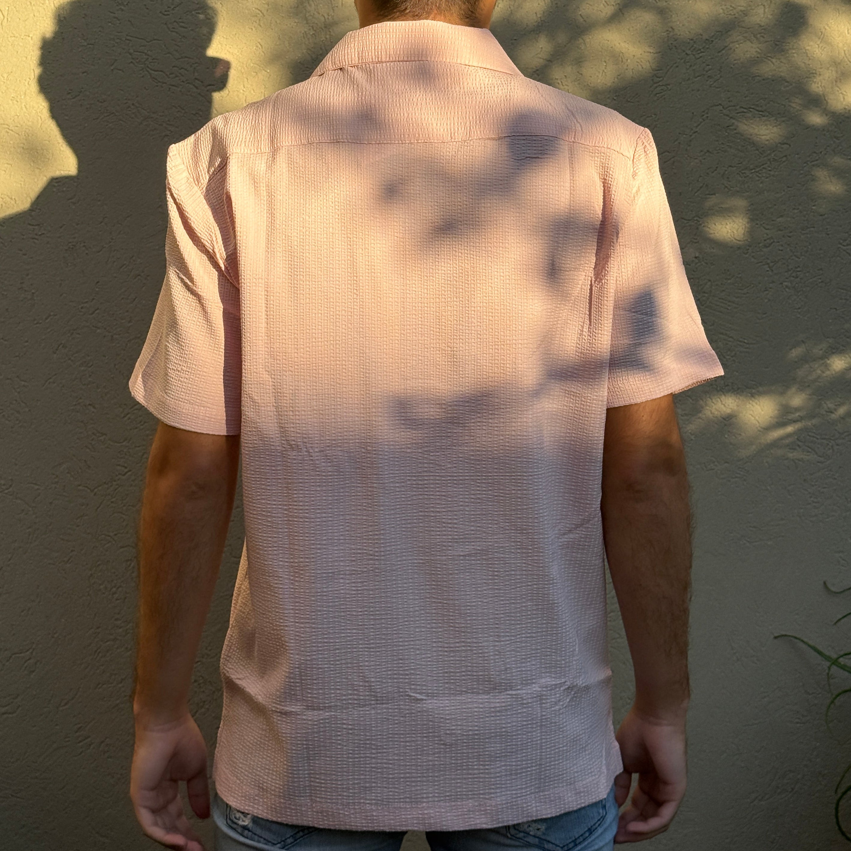 Marc Asher - Camisa Veraniega Rosa Espalda