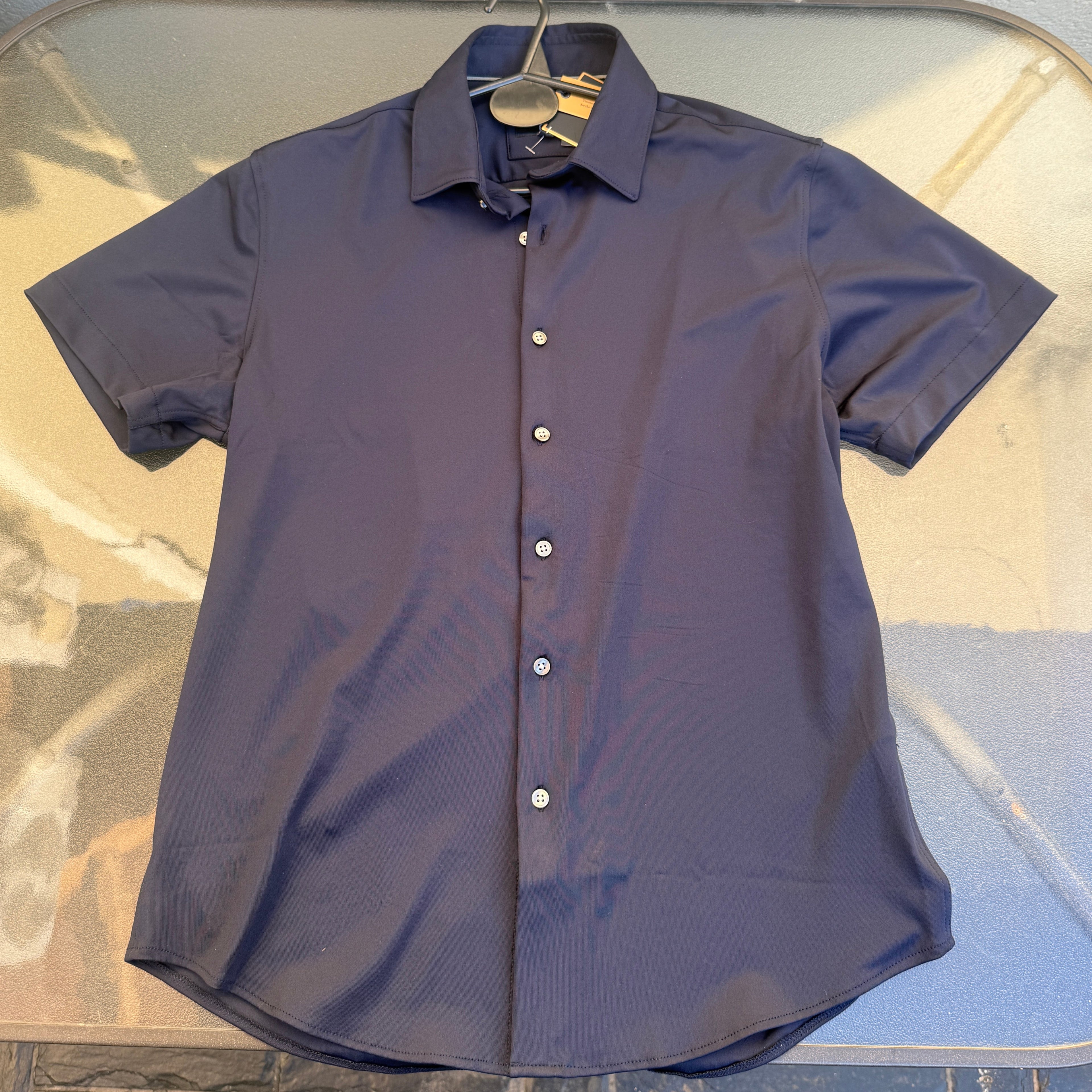 Marc Asher - Camisa de Vestir Azul Doblada