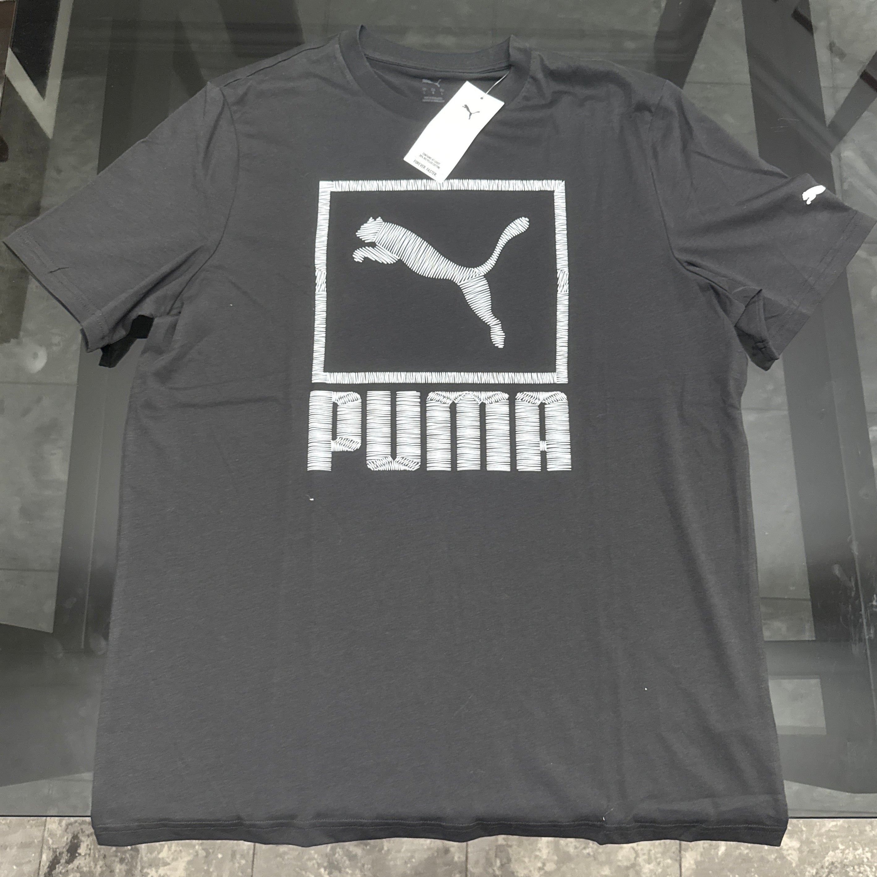 Puma - Remera con Logo Blanco Frente